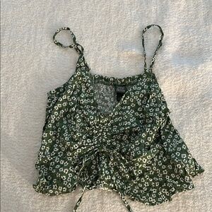 Wild Fable Floral Green Women's Top